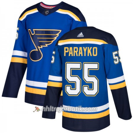 Män Ishockey St. Louis Blues Tröja Colton Parayko 55 Adidas 2017-2018 Blå Authentic